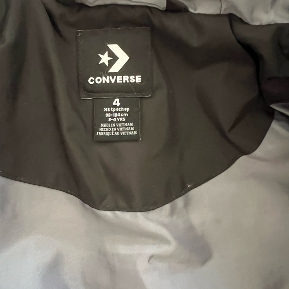 Converse Black Hooded Puffer Jacket - Picture 4 of 4